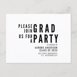 Det moderna minimalistiska Studenten 2023 Party Vykort