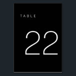 Det moderna minimalistiska svartvita Bordsnumret 2 Bordsnummer<br><div class="desc">Detta moderna minimalistiska Bordsnummer är perfekt för bordsnumren i bröllop eller för bordsnumrets party behov! Helt anpassade!</div>