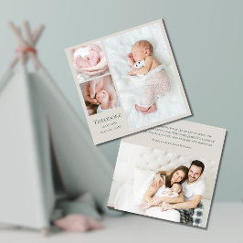 Det moderna minsta födelsemeddelandet om Pojke