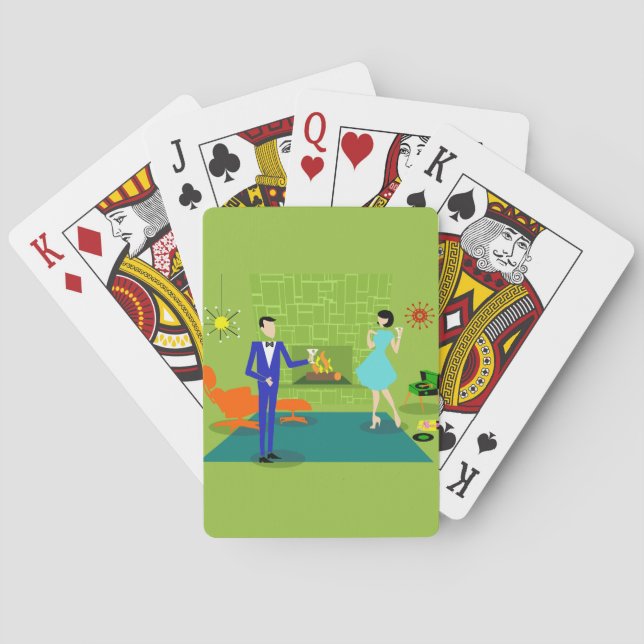Det moderna mitt- århundradet kopplar ihop att casinokort (Baksidan)