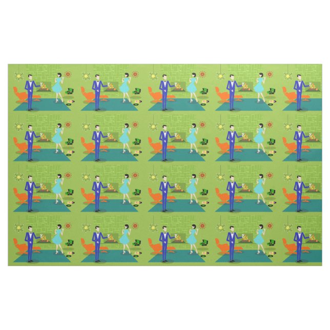 Det moderna mitt- århundradet kopplar ihop tyg (Yard)