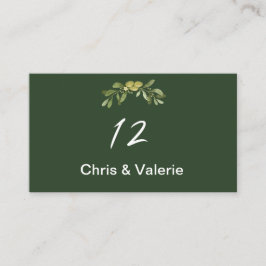 Det moderna Oliv grönt Bordsnumret Placeringskort