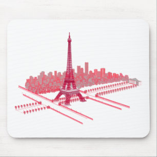 Det moderna Paris Eiffel torn skissar Musmatta
