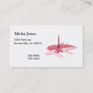 Det moderna Paris Eiffel torn skissar Visitkort