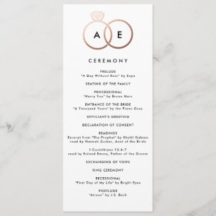 Det moderna Ro-Ringar Personligt bröllp-programmet Program
