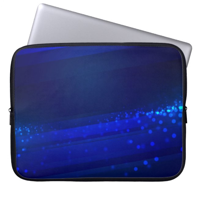 Det moderna Royalet Blue Abstrakt Linjer Laptop sl Laptop Fodral (Framsidan)