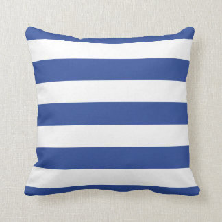 Det moderna Royalet Blue and White Rand Kudde