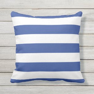 Det moderna Royalet Blue and White Rand Utomhuskudde