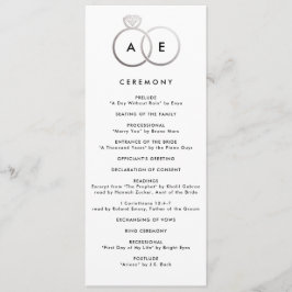 Det moderna Silver-Ringar-Personligt bröllp-progra Program