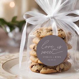 Det moderna skripset Kärlek är sött Bröllop Runt Klistermärke