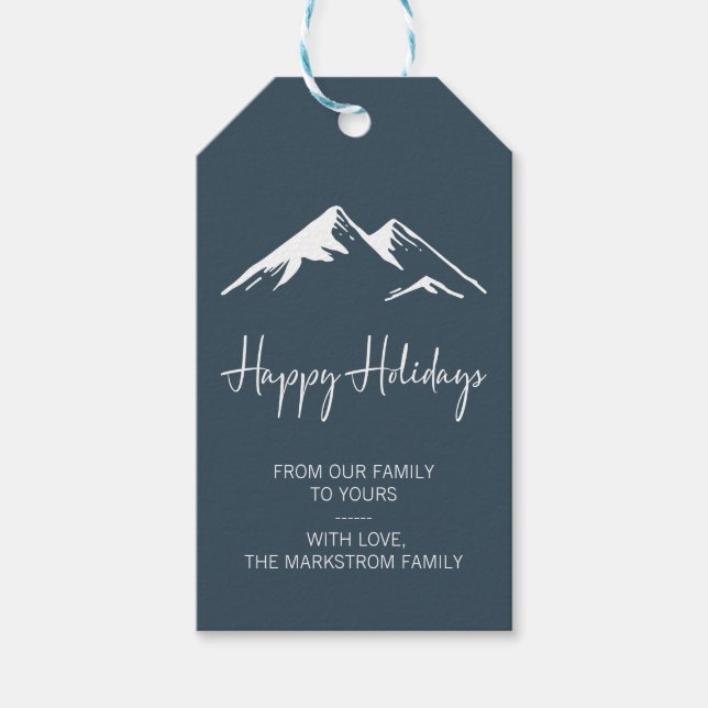 Det moderna soloberget på Blå Glad helg Presentetikett (Framsidan)