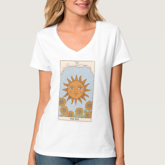 Det moderna stora arcana-kortet i Sol  T Shirt (Framsida)