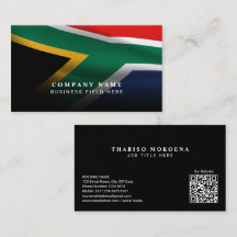 Det moderna sydafrikanska nationella Flagga med QR