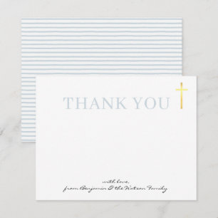 Det moderna tack du har för baptism, blek blå, gul inbjudningar