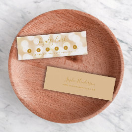 Det moderna Trendiget Champagne Bokeh Ljus Lojalitetskort