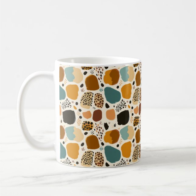 Det moderna Trendiget Cheetah Leopard Animal Print Kaffemugg (Vänster)