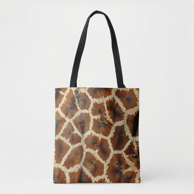 Det moderna Trendiget Giraffe Print Brown Tygkasse (Framsida)