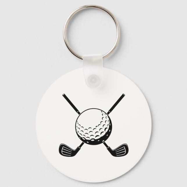 Det moderna Trendiget Golf stick boll Golfer Golfi Nyckelring (Framsida)