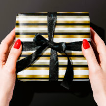 Det moderna Trendiget Guld Black and White Geometr