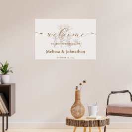 Det moderna Trendiget Guld Elegant välkomnar till Poster