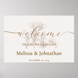 Det moderna Trendiget Guld Elegant välkomnar till  Poster