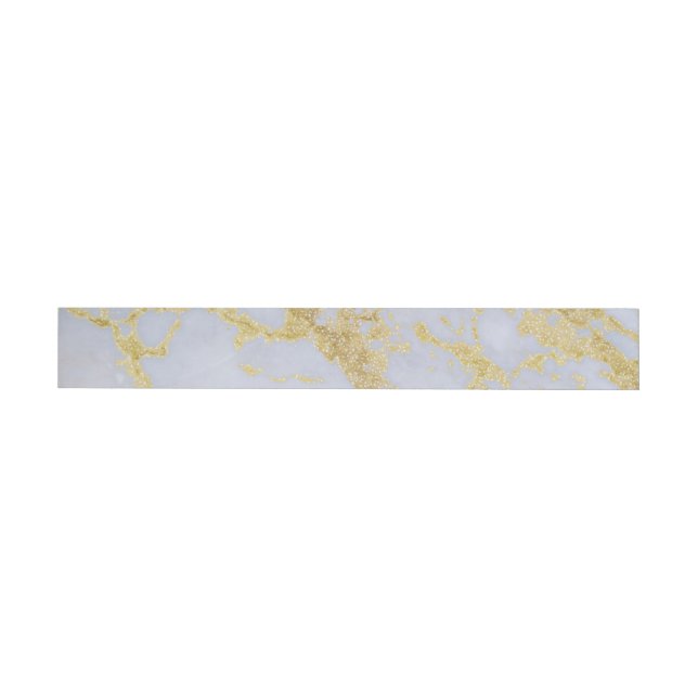 Det moderna Trendiget Guld Glitter Marble Etikettband (Individuell)