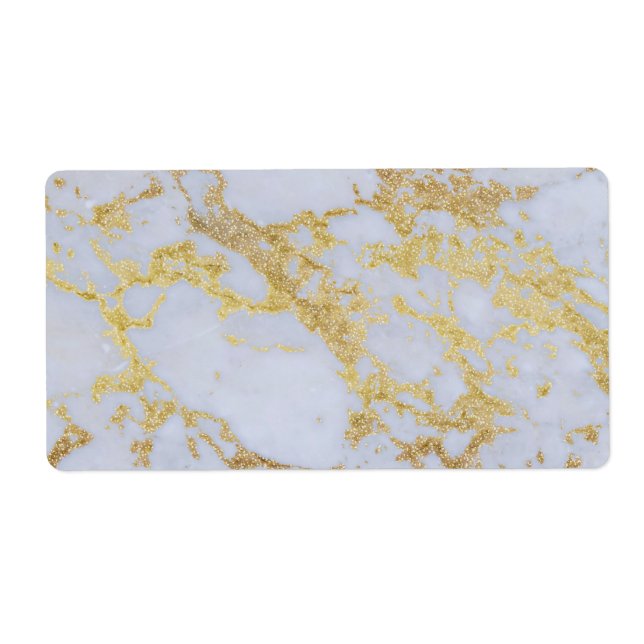 Det moderna Trendiget Guld Glitter Marble Fraktsedel (Framsidan)