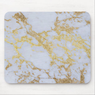 Det moderna Trendiget Guld Glitter Marble Musmatta