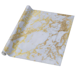 Det moderna Trendiget Guld Glitter Marble Presentpapper