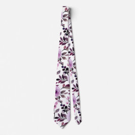 Det moderna Trendiget Lilac Modern Söt Blommönster Slips