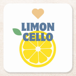Det moderna Trendiget Limoncello Lemon Liquor Underlägg Papper Kvadrat