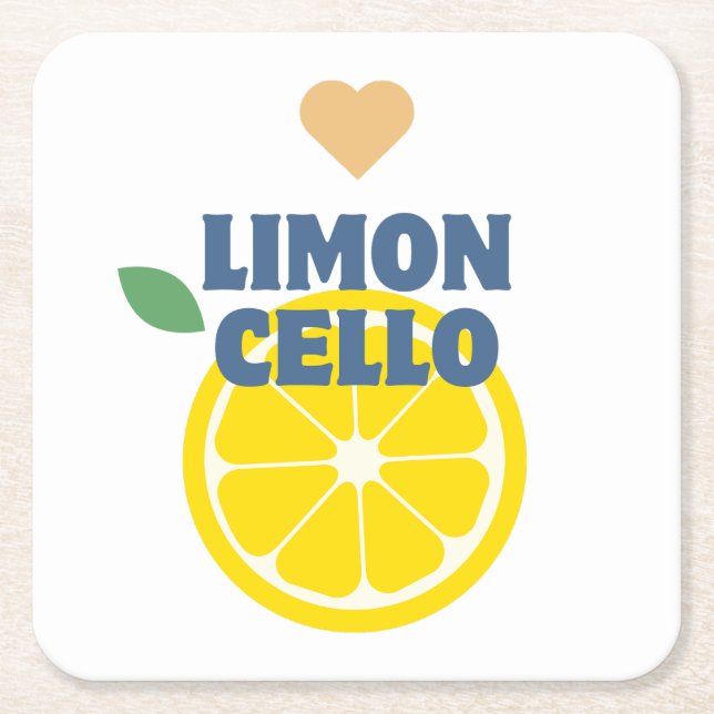 Det moderna Trendiget Limoncello Lemon Liquor Underlägg Papper Kvadrat (Framsidan)