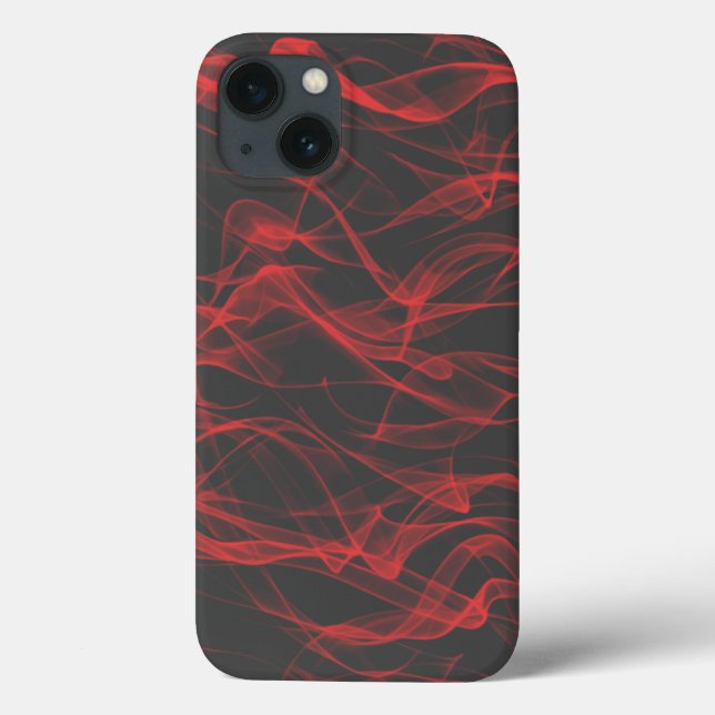 Det moderna Trendiget Neon Red Curvy Line Abstrakt (Baksida)