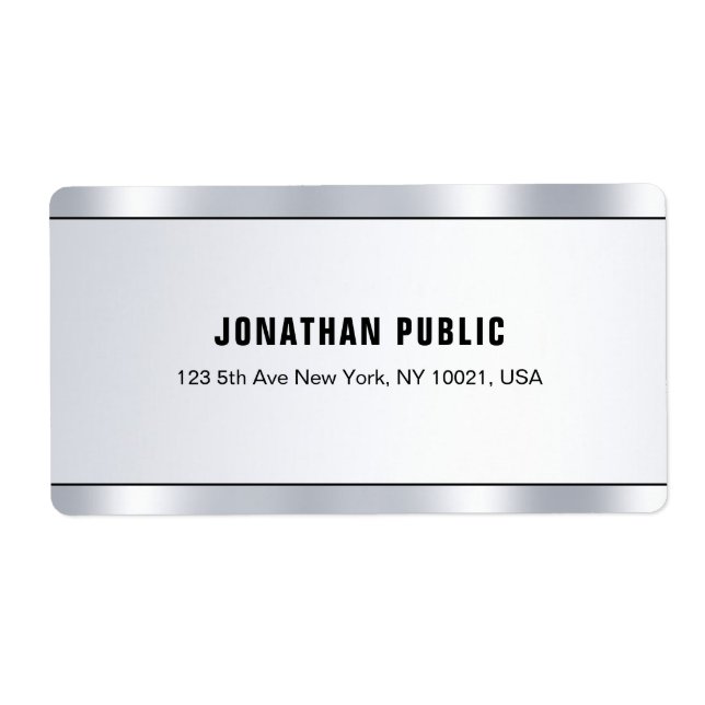 Det moderna Trendiget Silver ser sofistikerat ut v Fraktsedel (Framsidan)