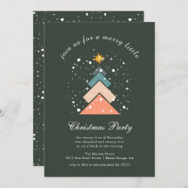 Det moderna Trendiget Snö Julgran Julkort