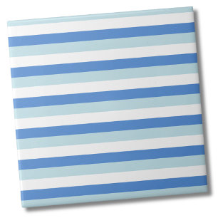 Det moderna Trendiget White Blue Rand Mönster Kakelplatta