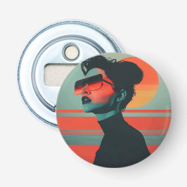 Det moderna Trendiget Woman Retro Sunset Flaska-öp Flasköppnare