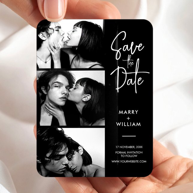 Det moderna trendigets fotopåskript sparar datumet magnet (Skapare uppladdad)