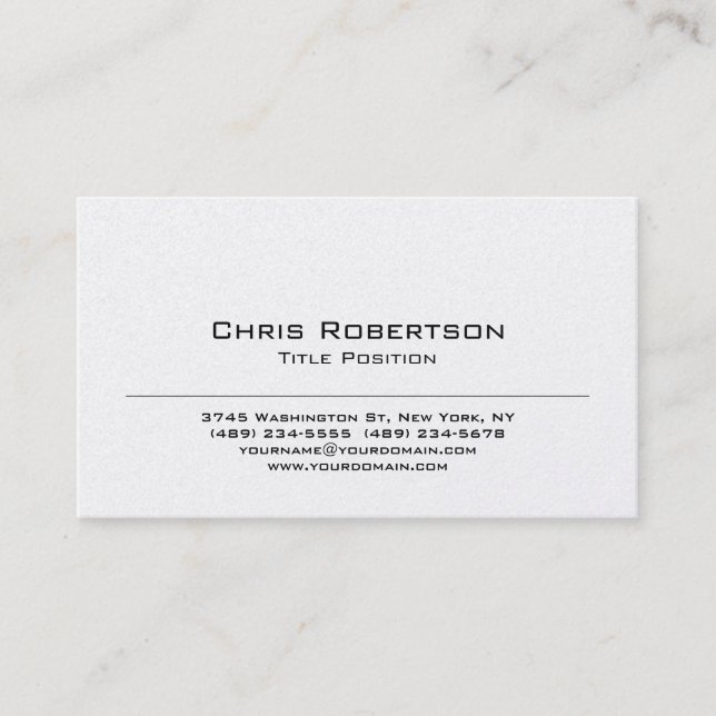 Det moderna Trendigets minimalistiska charming-Aff Visitkort (Framsida)