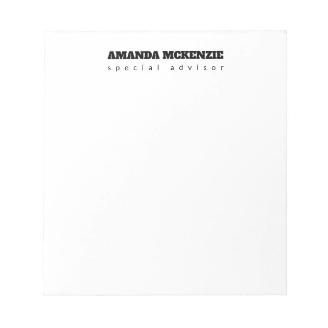 Det moderna Trendigets unika Kreativ minimalistisk Anteckningsblock (Framsida)