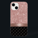 Det moderna tullnamnet Ro Guld Glitter Black Luxur<br><div class="desc">Det moderna tullnamnet iphone case i det anpassade lyxnamnet Ro Guld Glitter.</div>
