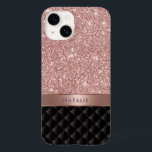 Det moderna tullnamnet Ro Guld Glitter Black Luxur<br><div class="desc">Det moderna tullnamnet iphone case i det anpassade lyxnamnet Ro Guld Glitter.</div>