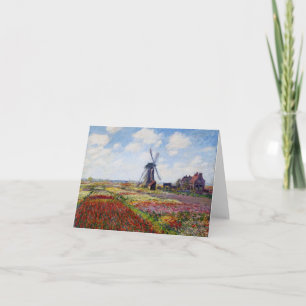 Det Monet fält av tulpan med kvarn noterar kortet Kort