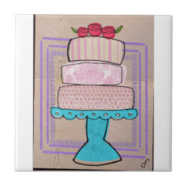 Det mönstrade pastelltorn kakelplatta