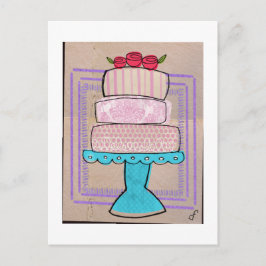 Det mönstrade pastelltorn vykort