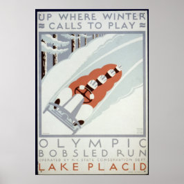 Det monterade värdet för Olympic Bobsled Springa S Poster