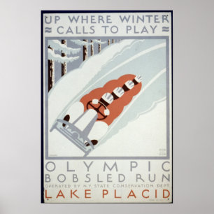 Det monterade värdet för Olympic Bobsled Springa-S Poster