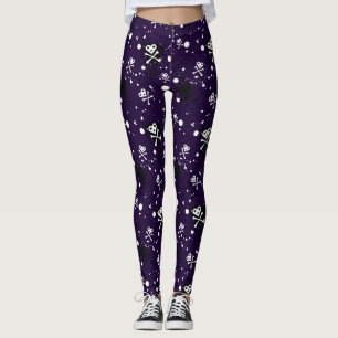 Det mörka färgEmo mönster med målar Leggings