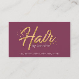 Det Möte Affärskortet Mauve och Guld Glitter Visitkort