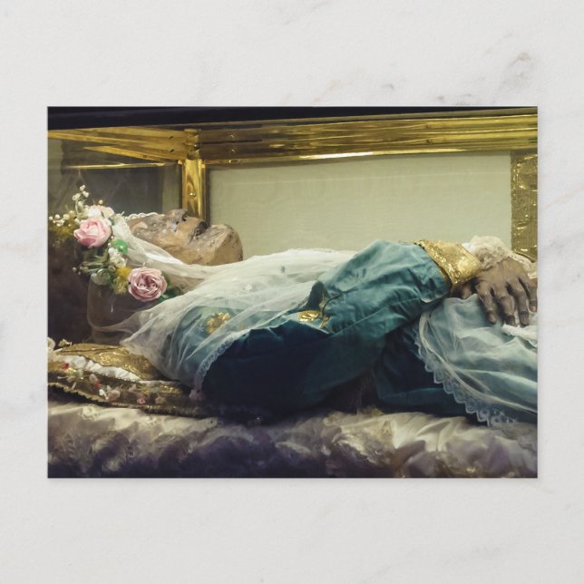 Det mumifierade organet Saint Zita Sitha Citha Vykort (Framsida)